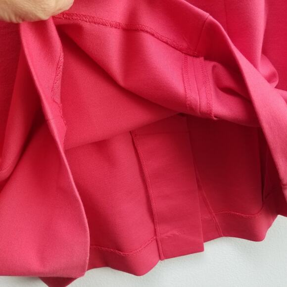 Talbots Pink Sleeveless Ponte Knit Dress Scalloped Neck Classic Career 14 - Picture 8 of 12